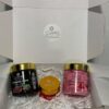 Coffret Rituel Gommage SAHRI Skin : gommage corps au café, beurre corporel karité et gommage lèvres
